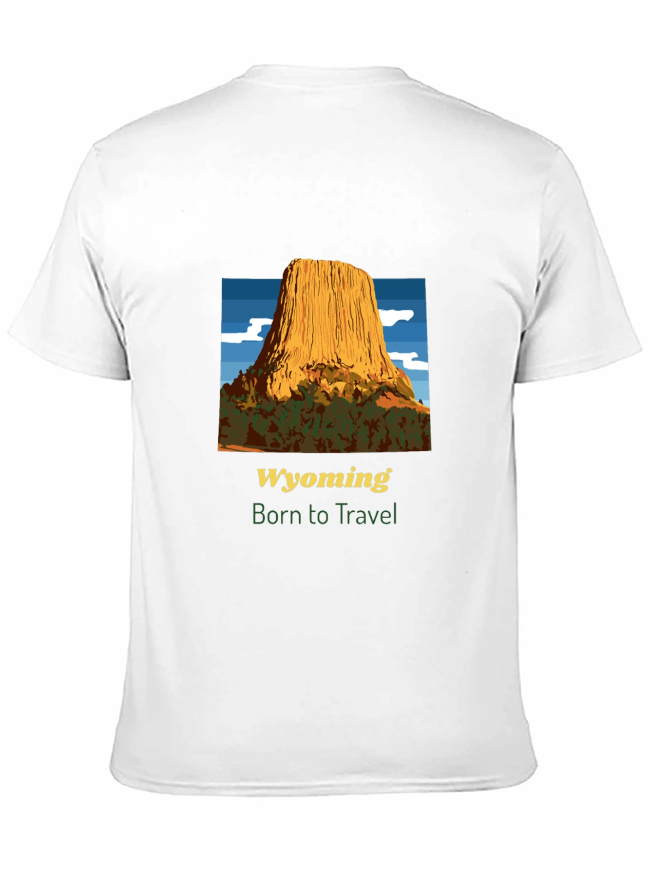 Wyoming Travel T-Shirt - Born to Travel Tee