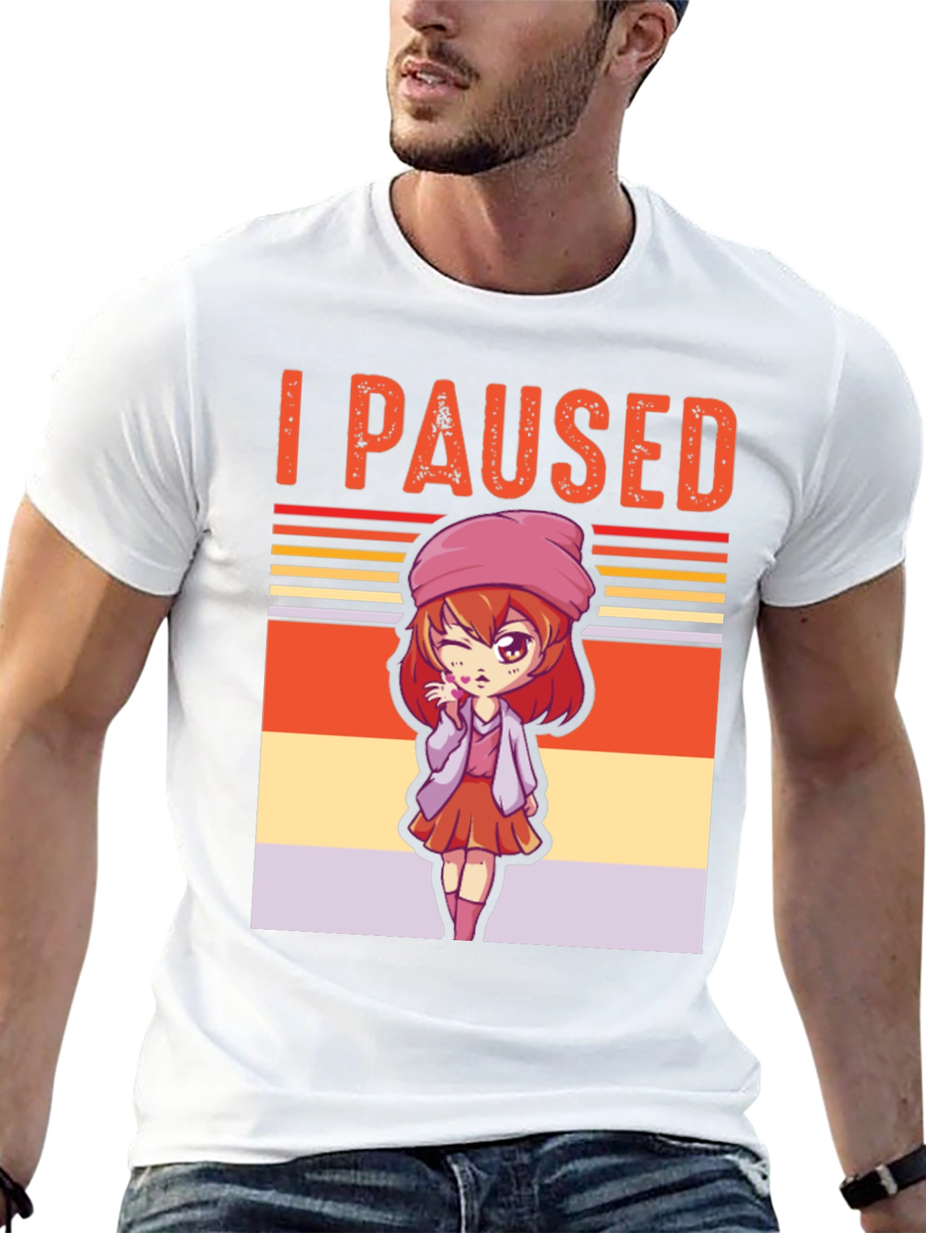 I Paused My Game Anime Girl T-Shirt