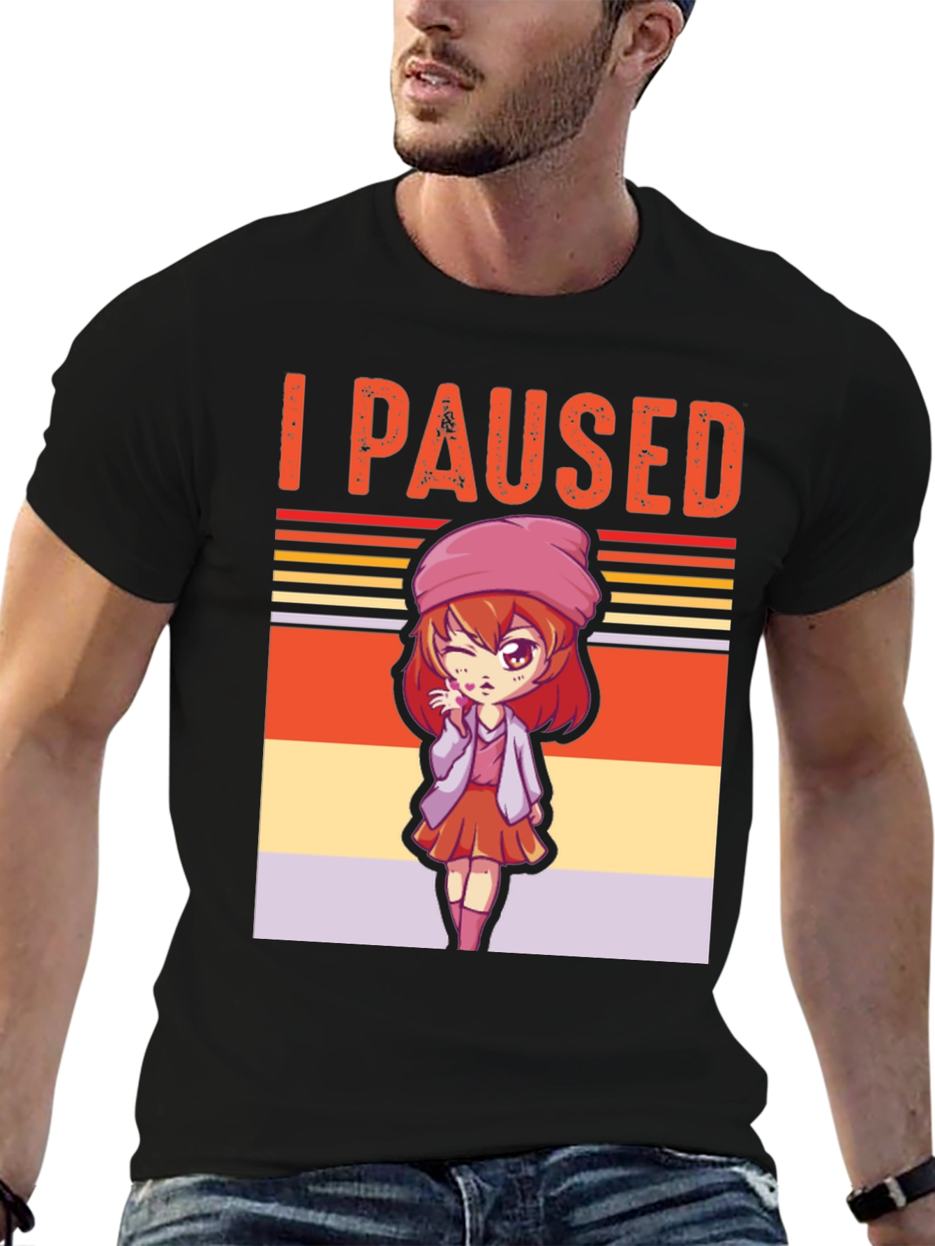 I Paused My Game Anime Girl T-Shirt