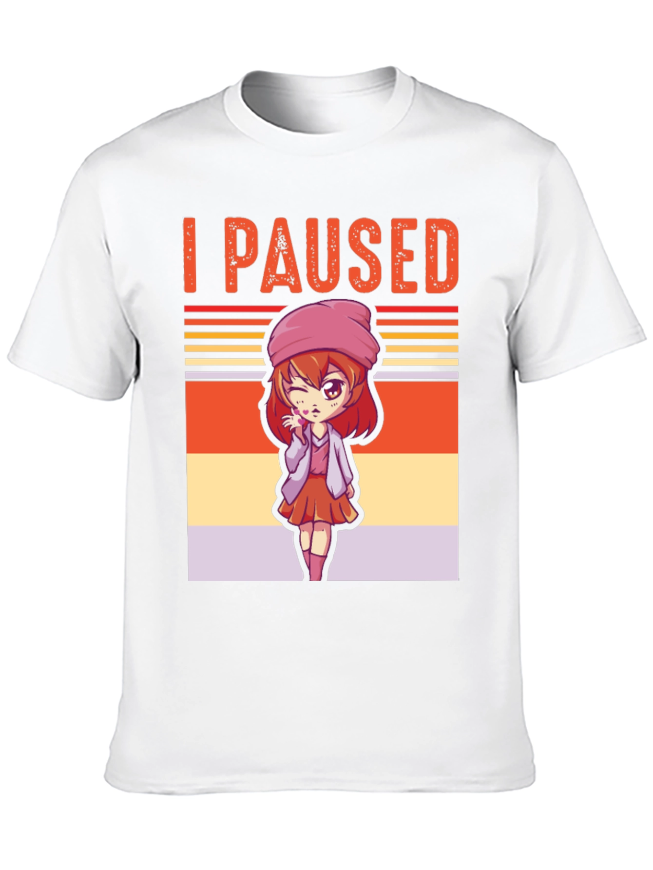 I Paused My Game Anime Girl T-Shirt