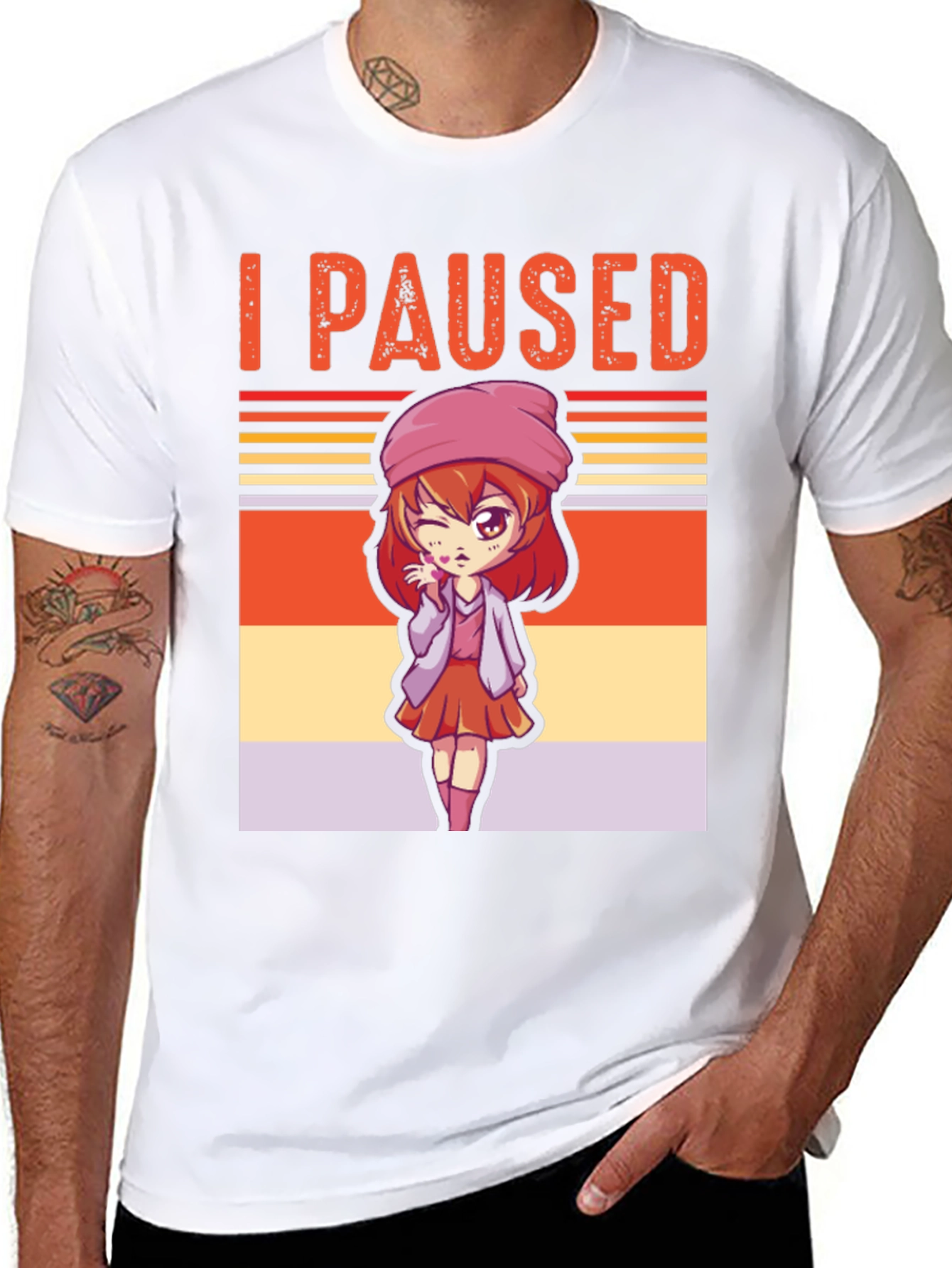 I Paused My Game Anime Girl T-Shirt