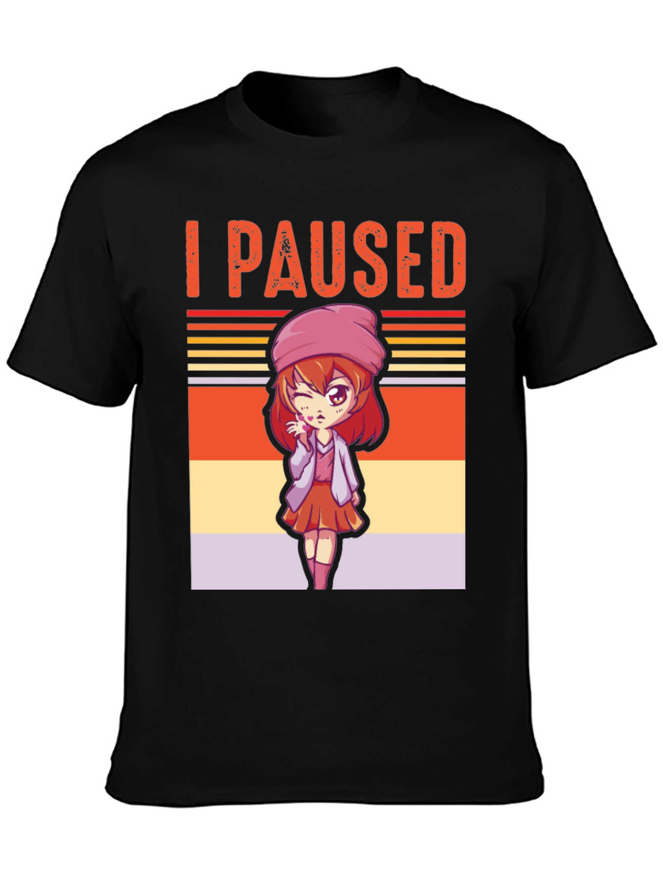 I Paused My Game Anime Girl T-Shirt