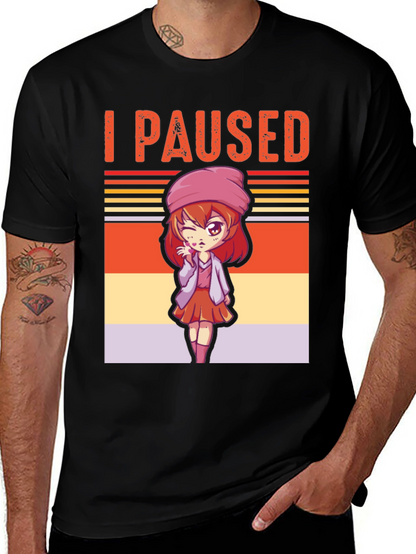 I Paused My Game Anime Girl T-Shirt