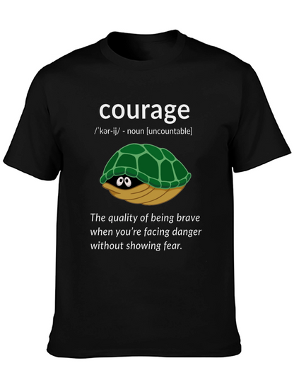 Courage Turtle Graphic T-Shirt - Definition Tee