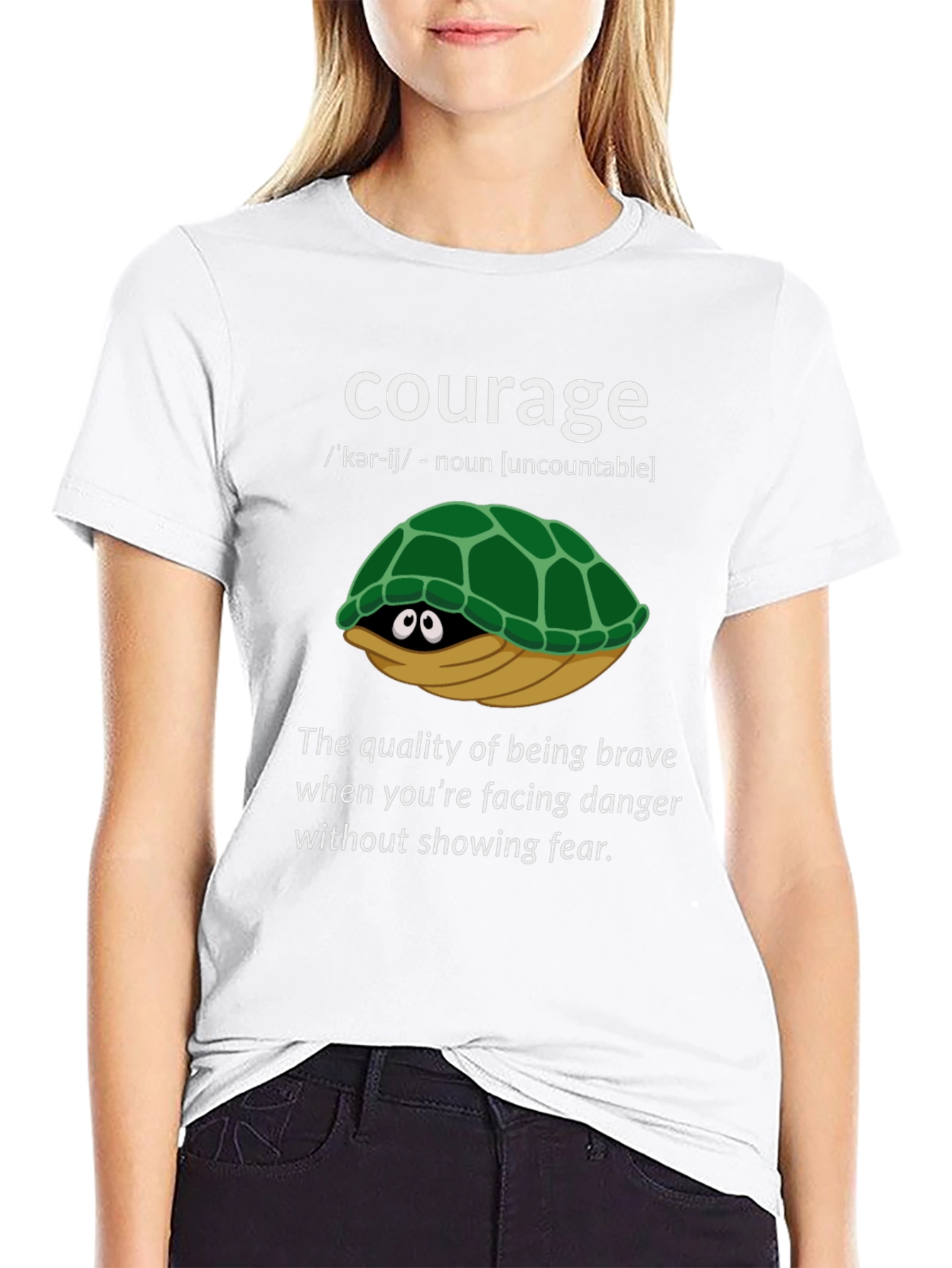 Courage Turtle Graphic T-Shirt - Definition Tee