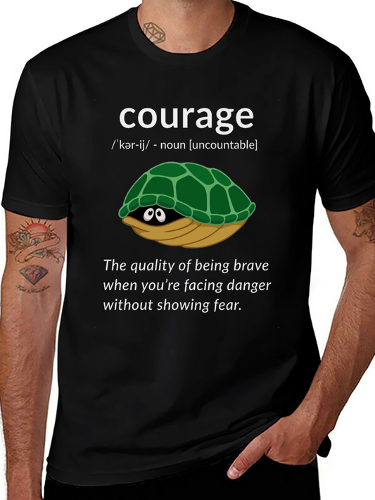Courage Turtle Graphic T-Shirt - Definition Tee