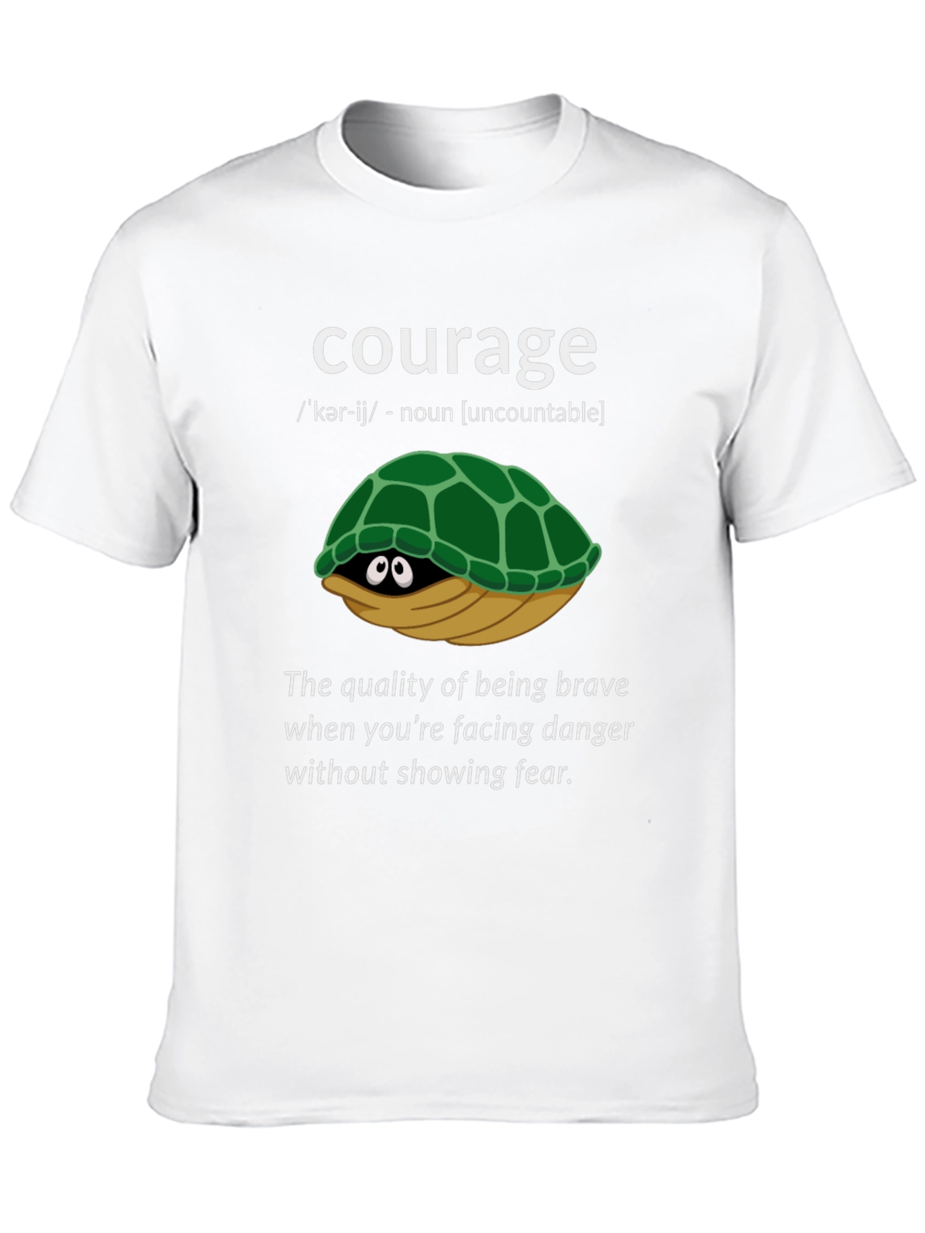 Courage Turtle Graphic T-Shirt - Definition Tee