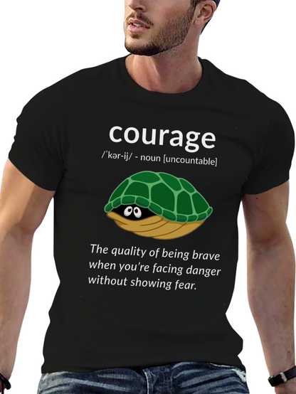 Courage Turtle Graphic T-Shirt - Definition Tee