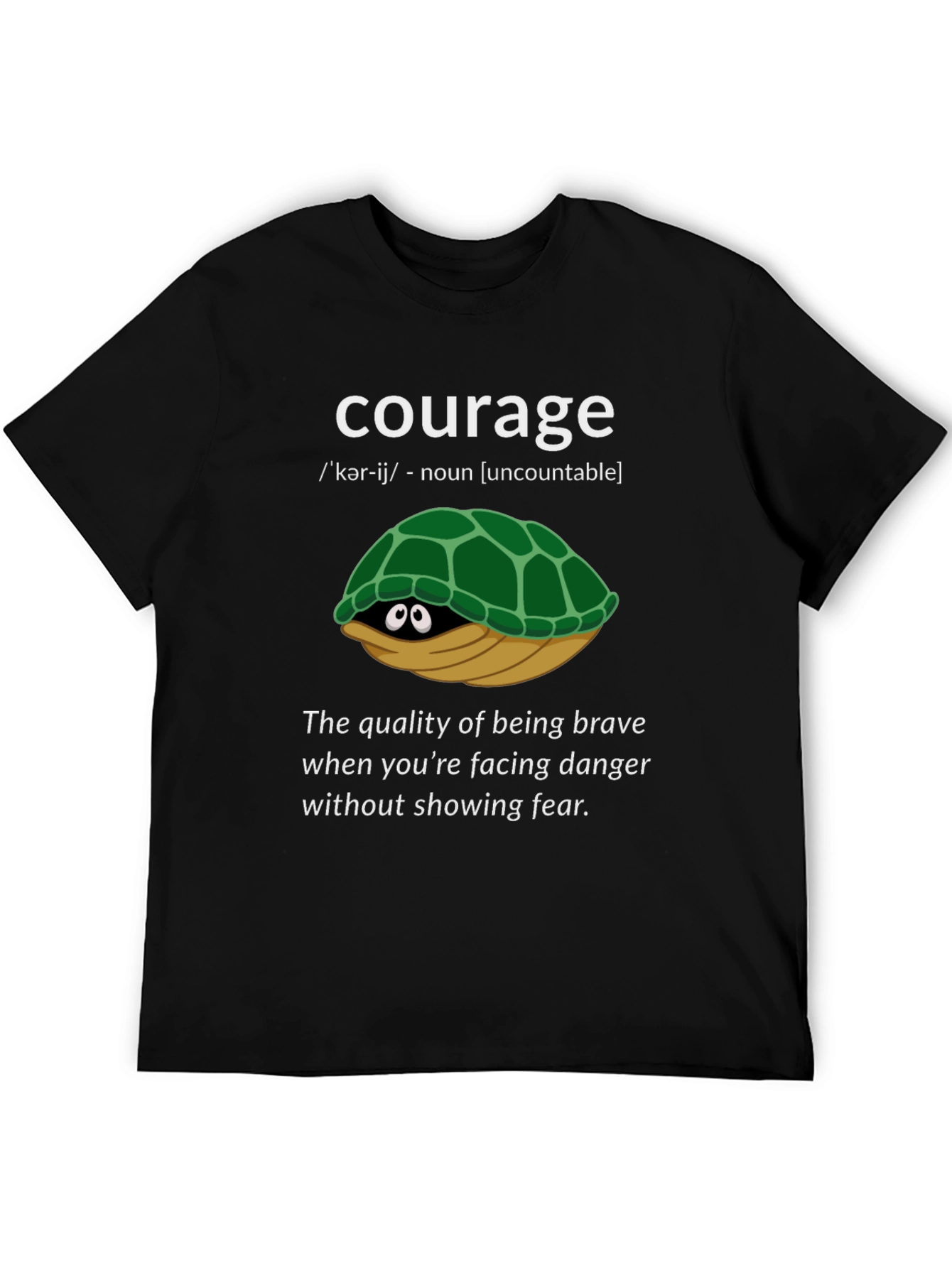 Courage Turtle Graphic T-Shirt - Definition Tee
