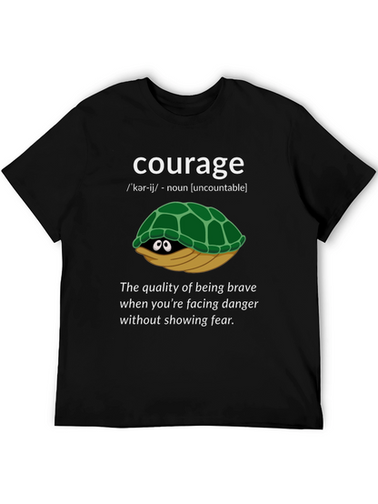 Courage Turtle Graphic T-Shirt - Definition Tee