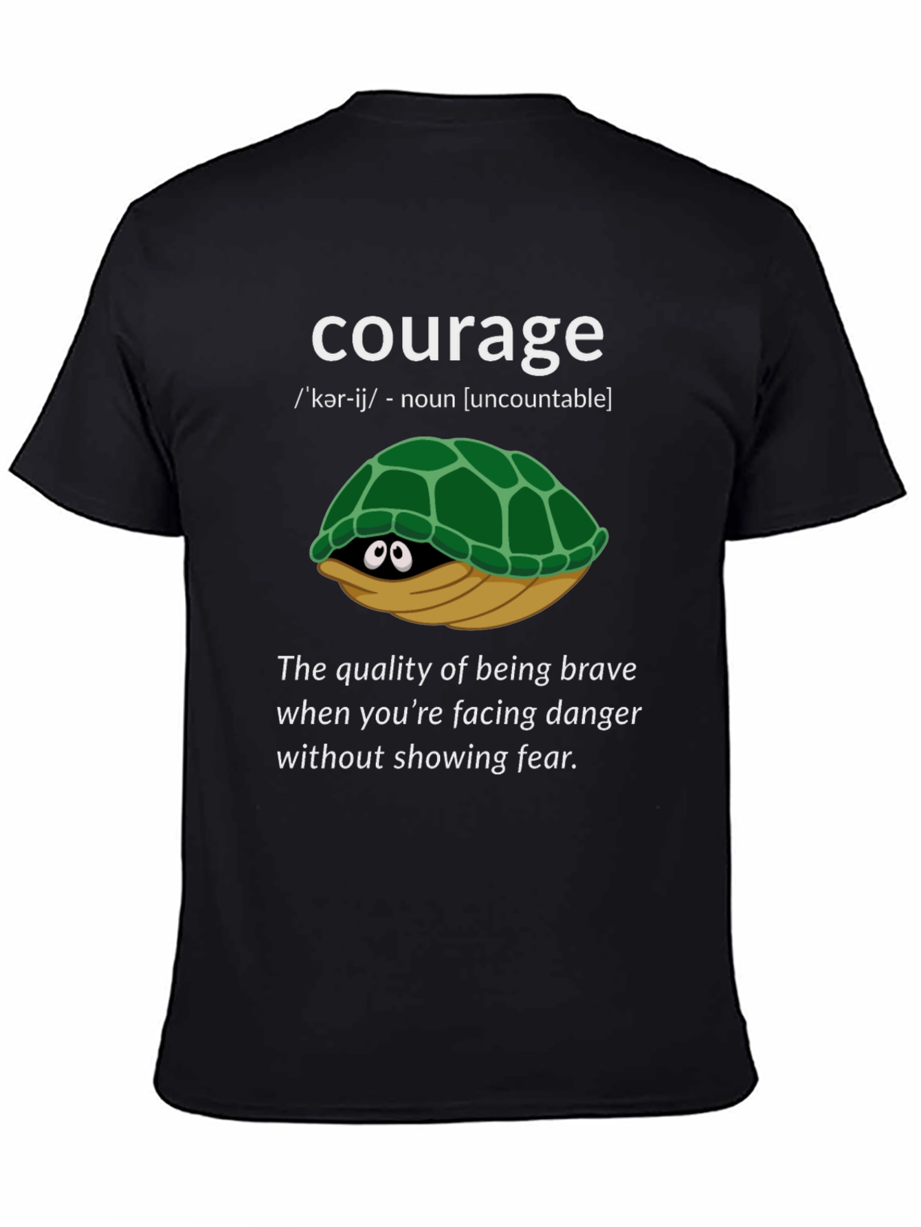 Courage Turtle Graphic T-Shirt - Definition Tee