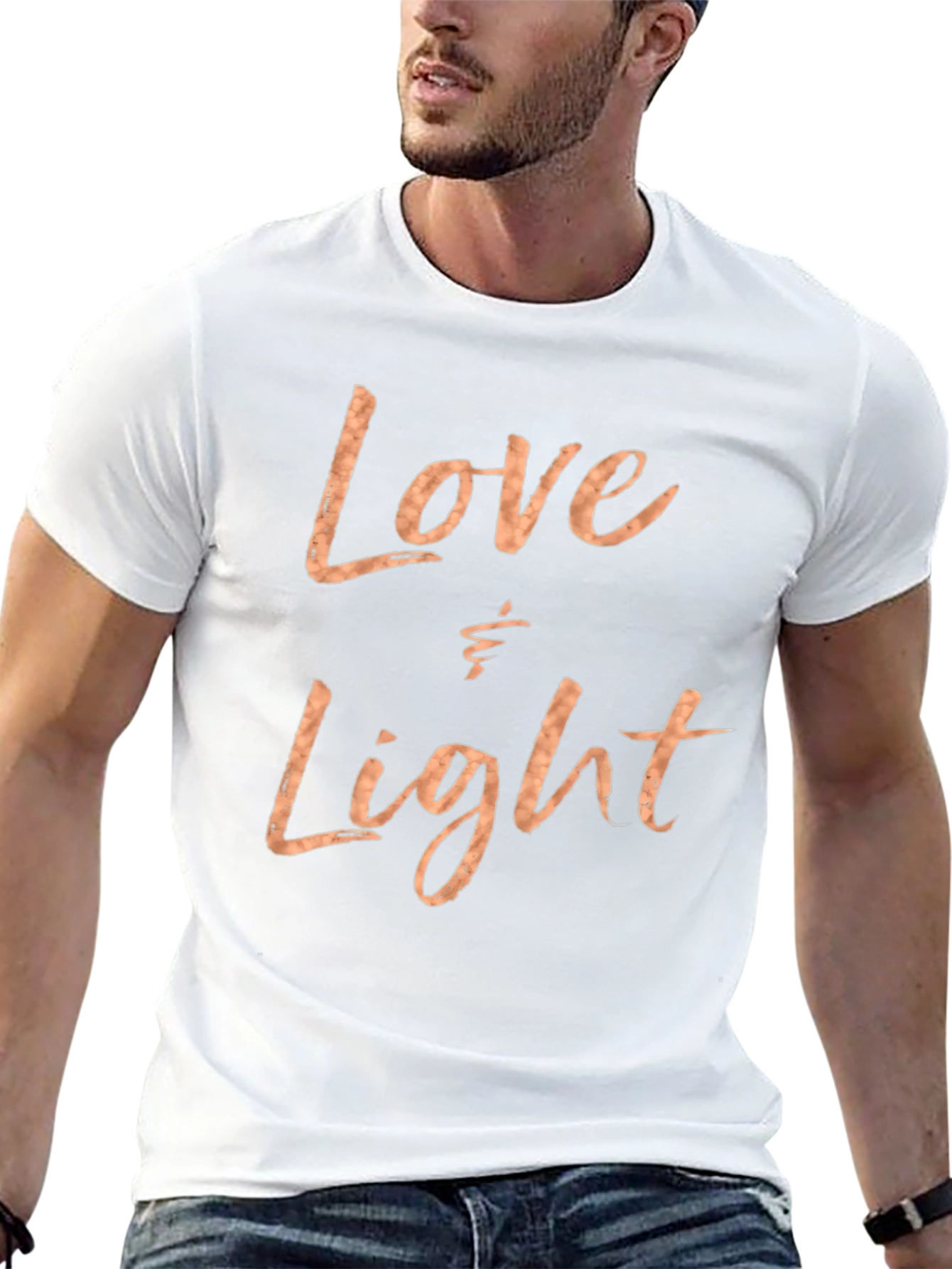 Love & Light Graphic Print Black T-Shirt