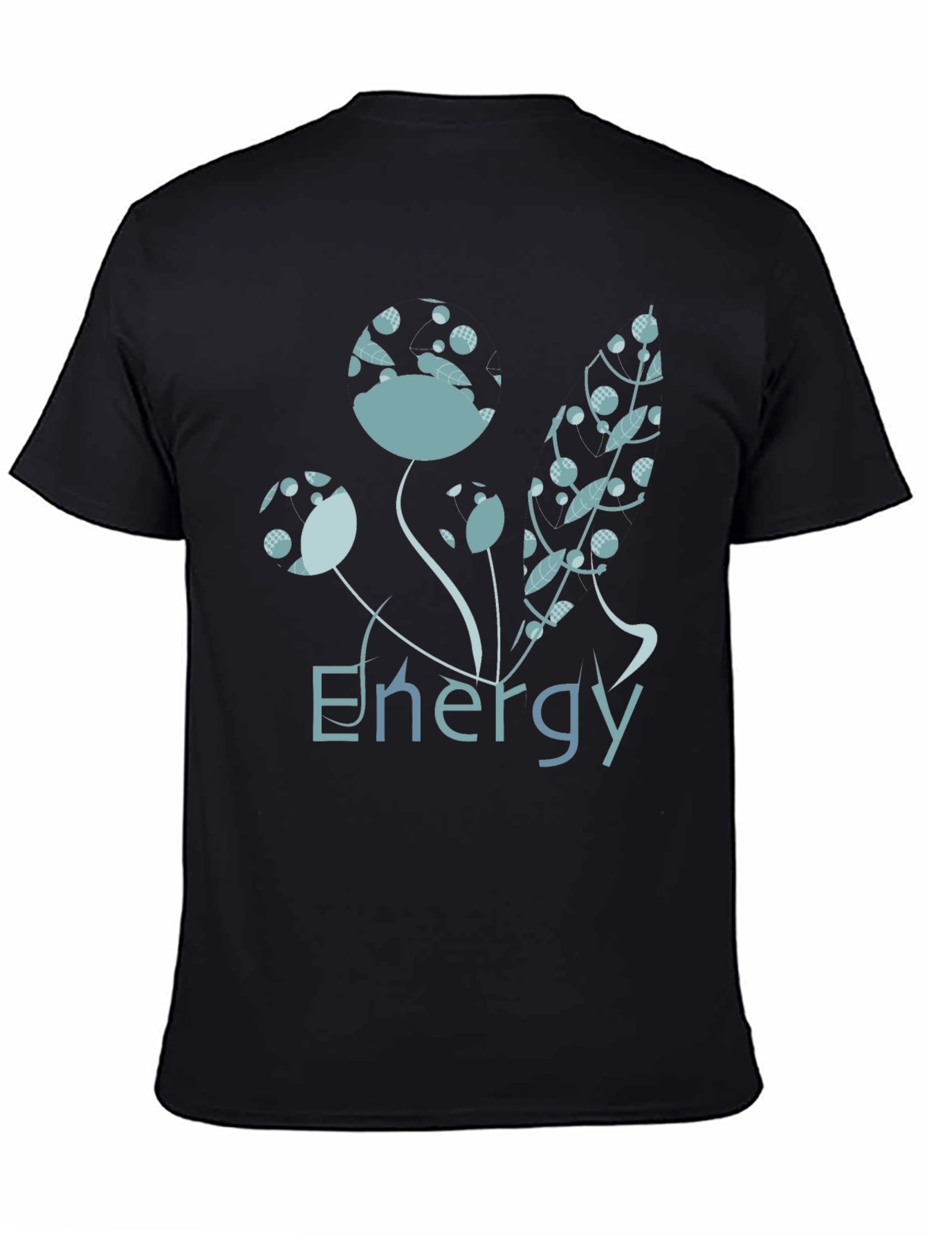 Energy Floral Graphic Black T-Shirt