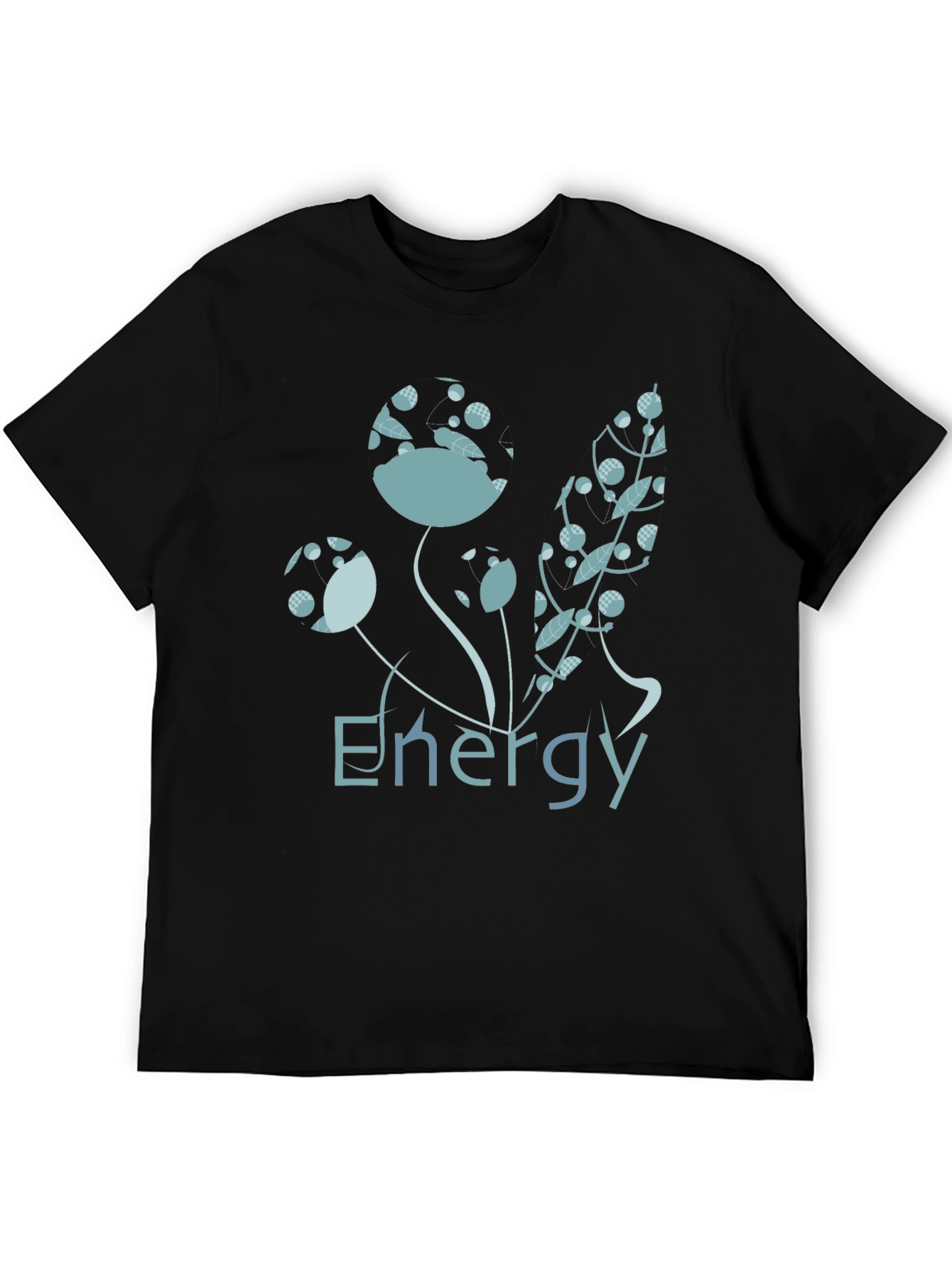 Energy Floral Graphic Black T-Shirt