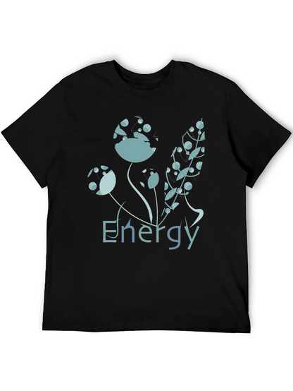 Energy Floral Graphic Black T-Shirt