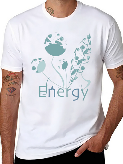 Energy Floral Graphic Black T-Shirt