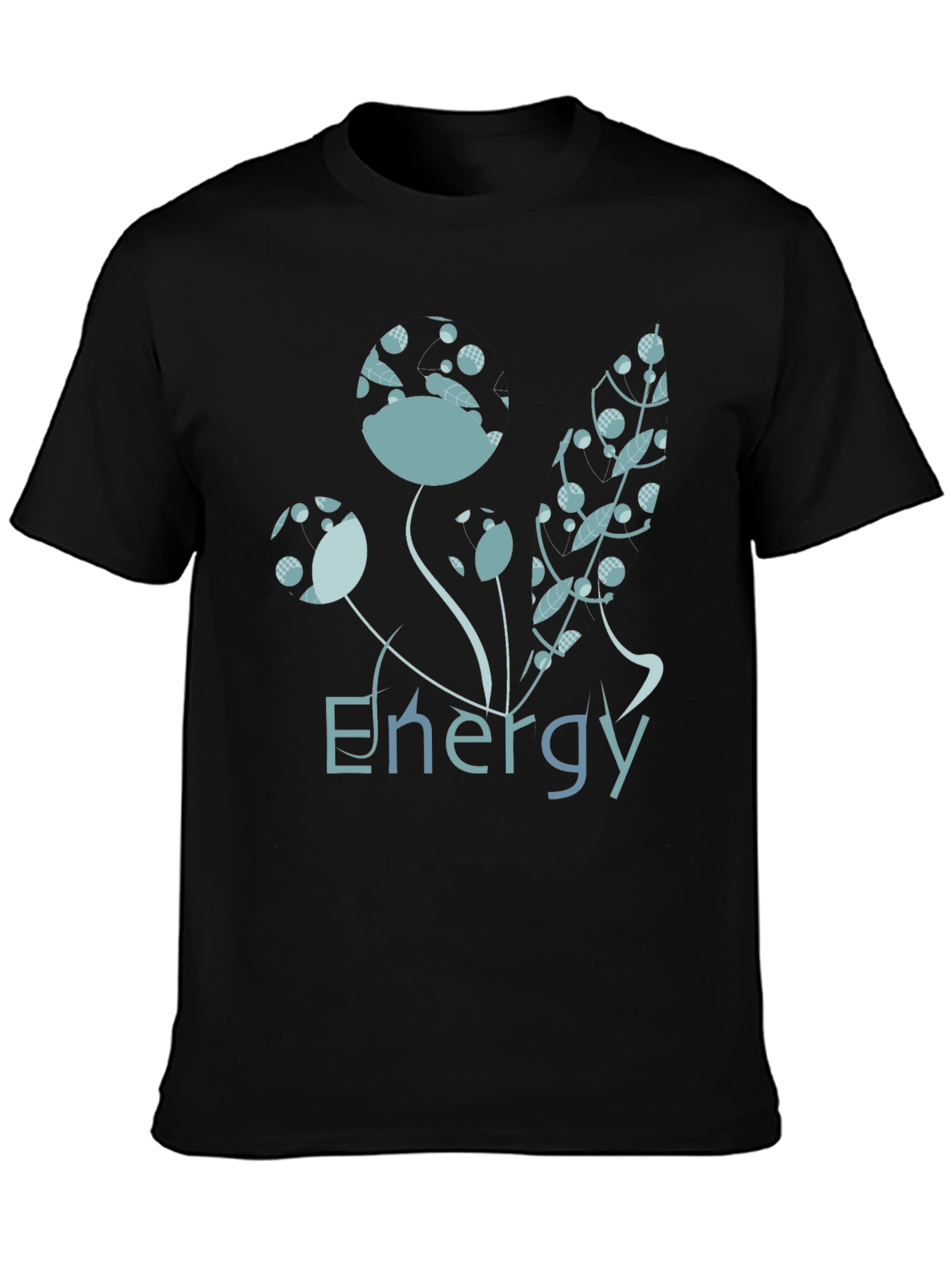 Energy Floral Graphic Black T-Shirt