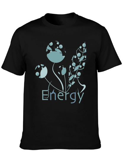Energy Floral Graphic Black T-Shirt
