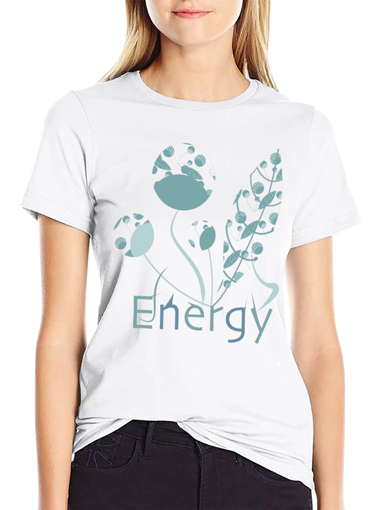 Energy Floral Graphic Black T-Shirt
