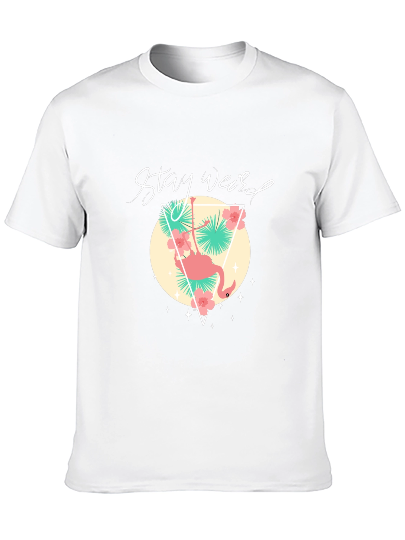 Stay Weird Graphic Tee - Flamingo Design