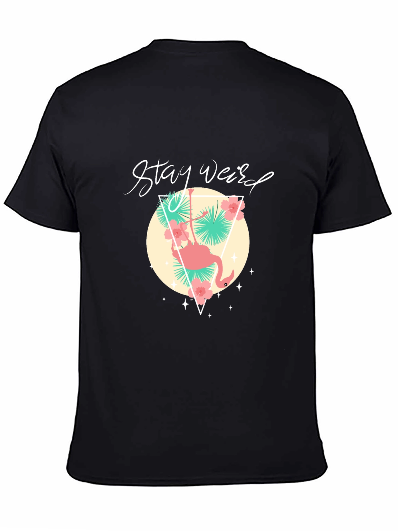 Stay Weird Graphic Tee - Flamingo Design