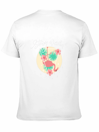 Stay Weird Graphic Tee - Flamingo Design