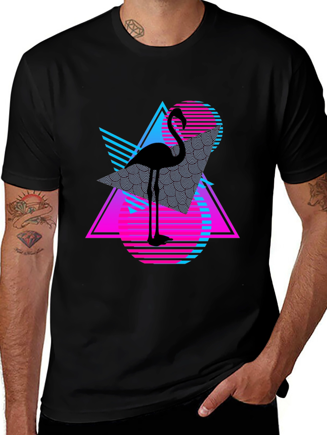 Retro Flamingo T-Shirt - Vaporwave Style