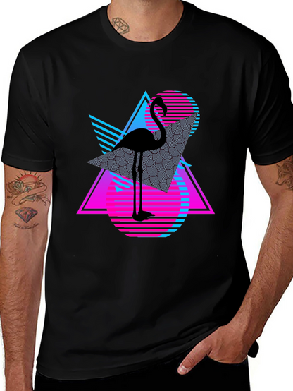 Retro Flamingo T-Shirt - Vaporwave Style