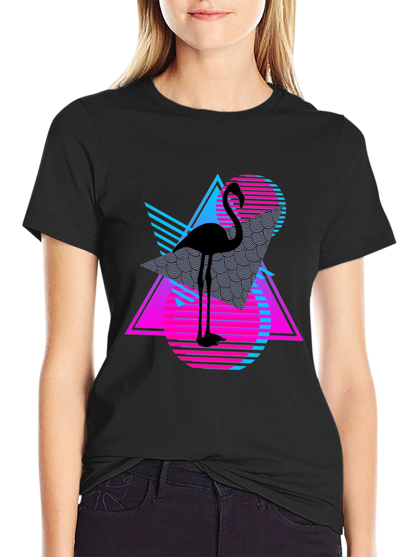 Retro Flamingo T-Shirt - Vaporwave Style