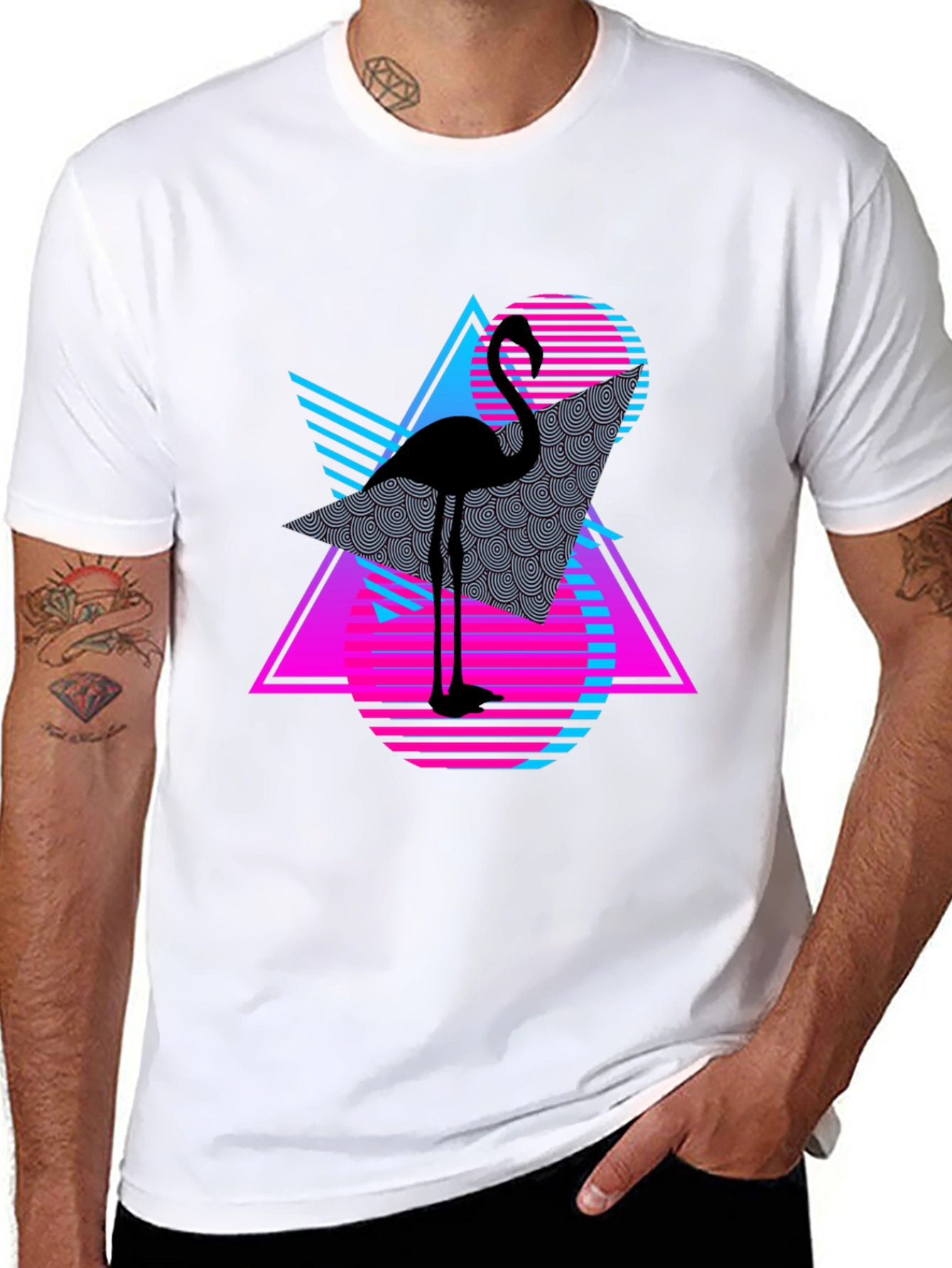 Retro Flamingo T-Shirt - Vaporwave Style