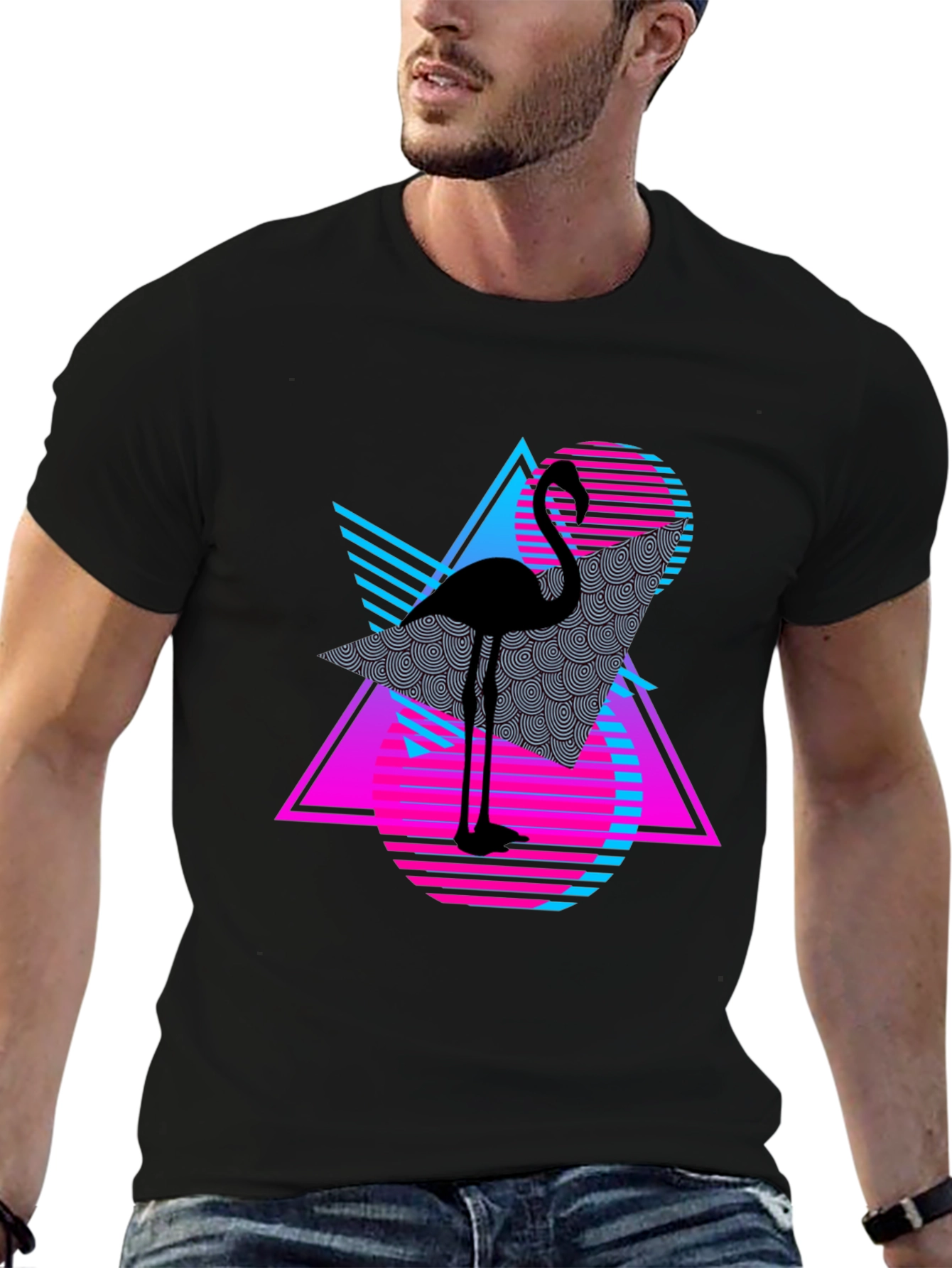 Retro Flamingo T-Shirt - Vaporwave Style