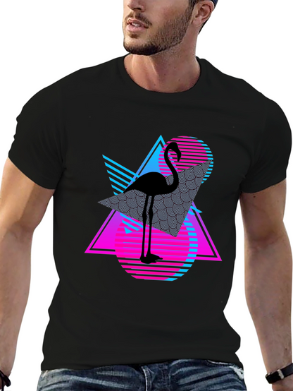 Retro Flamingo T-Shirt - Vaporwave Style
