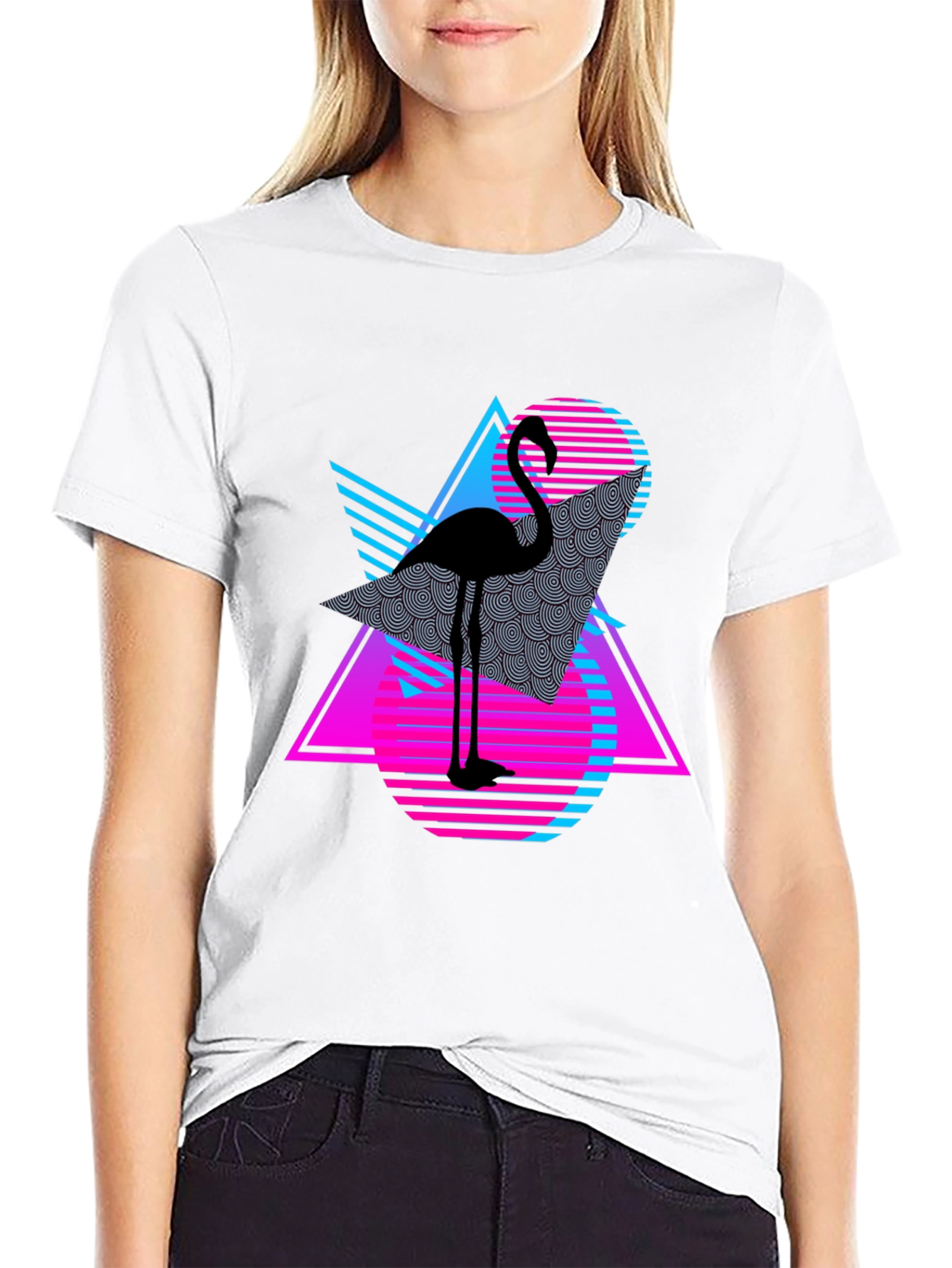 Retro Flamingo T-Shirt - Vaporwave Style