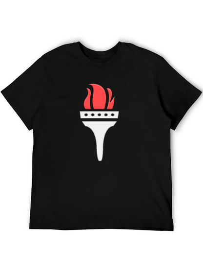 Torch Graphic Tee - Black Cotton T-Shirt