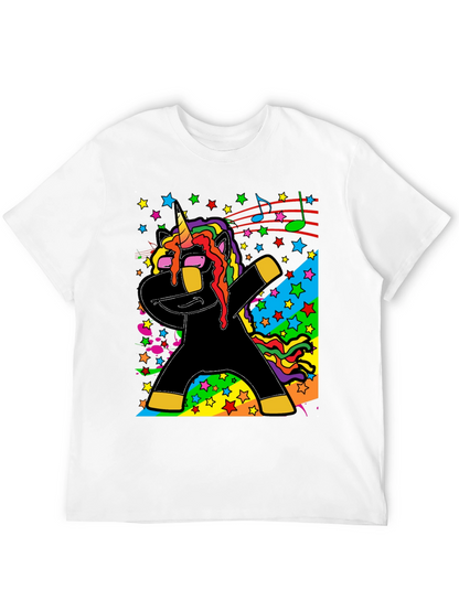 Dabbing Unicorn Black Graphic Tee