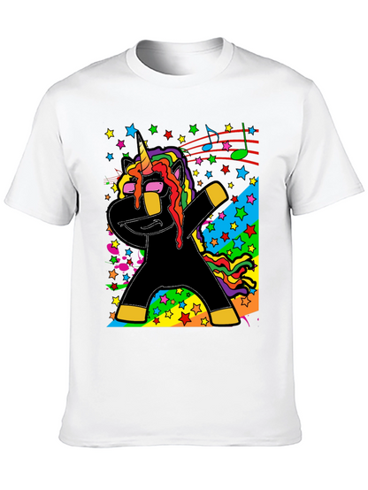Dabbing Unicorn Black Graphic Tee