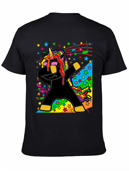 Dabbing Unicorn Black Graphic Tee