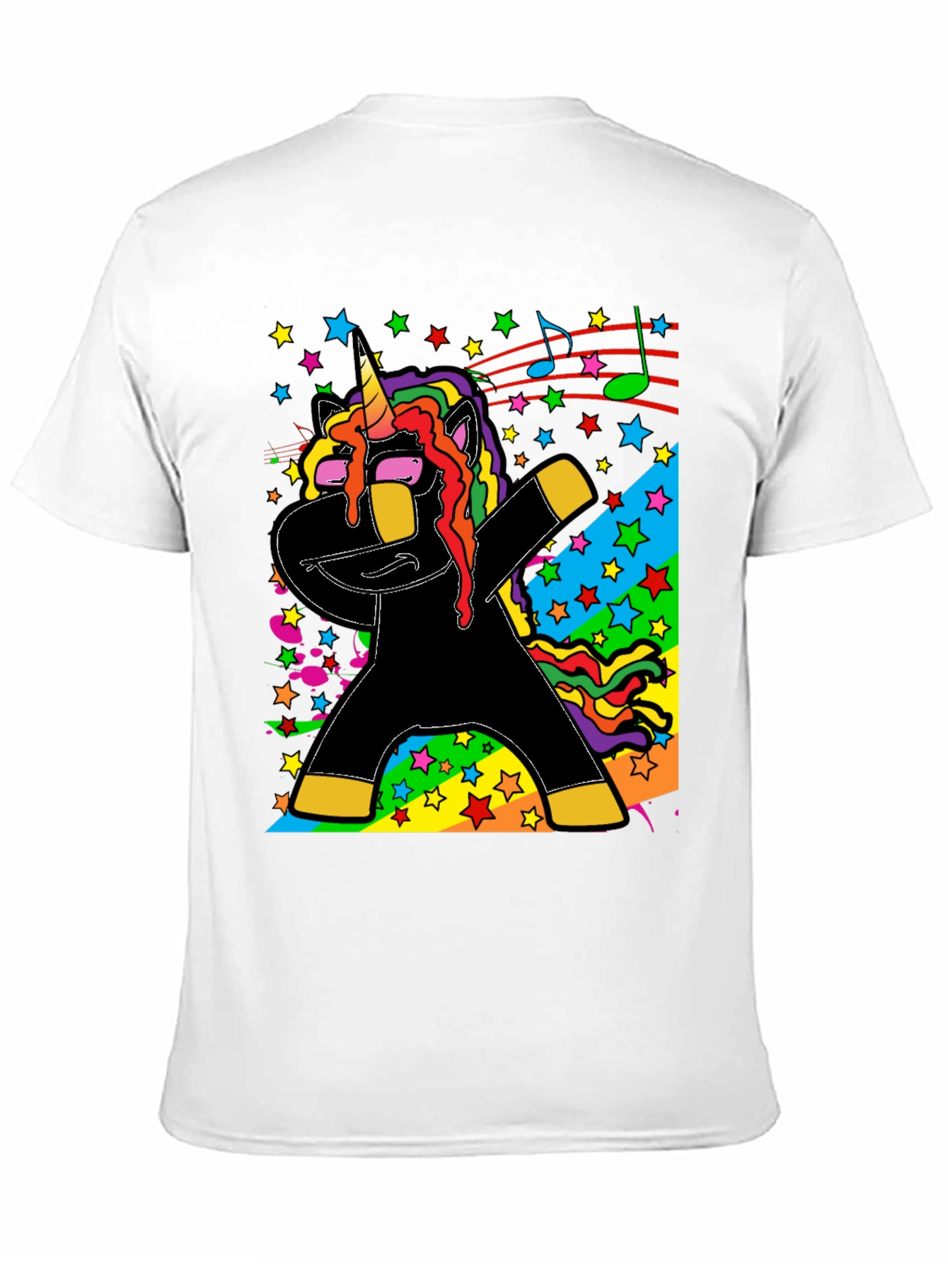 Dabbing Unicorn Black Graphic Tee