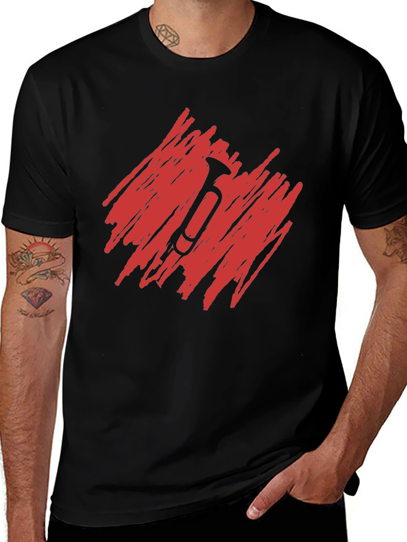 Trumpet Graphic Tee - Cool Music Lover Shirt