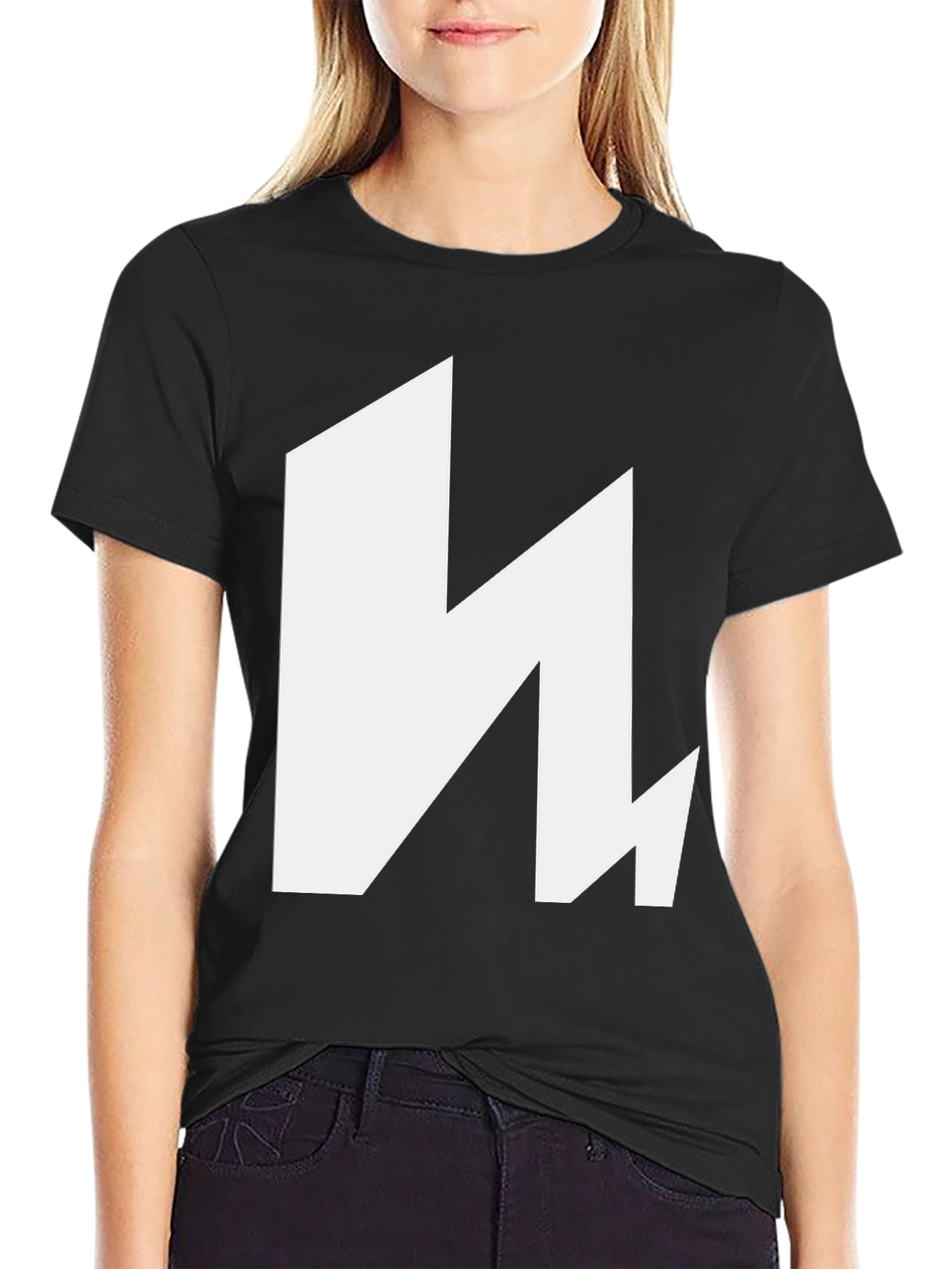 Bold Graphic Tee - Modern Design Black