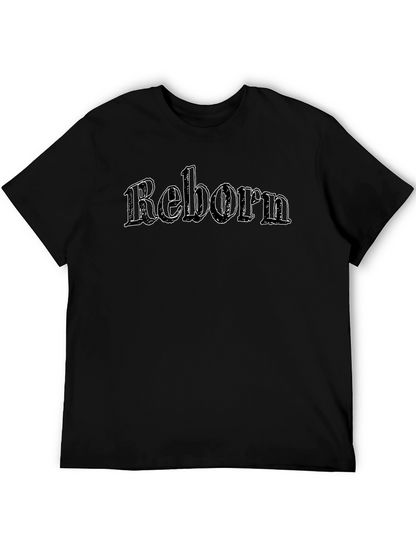 Reborn Graphic Tee - Black Cotton T-Shirt