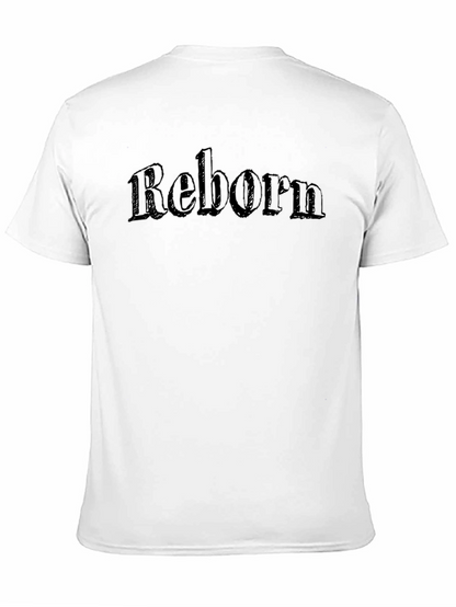 Reborn Graphic Tee - Black Cotton T-Shirt