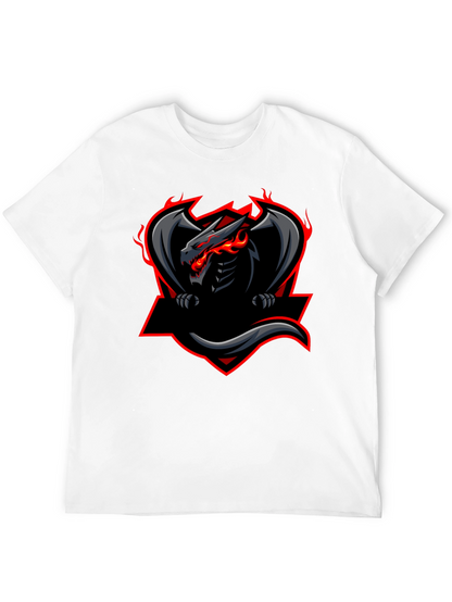 Mens Black Dragon Graphic Tee