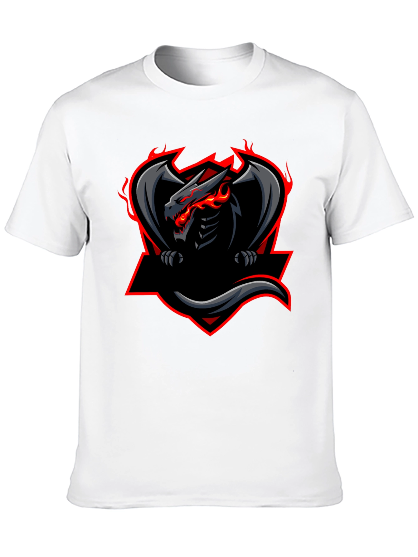 Mens Black Dragon Graphic Tee