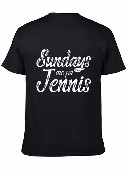 Sundays are for Tennis Graphic Tee - Black
