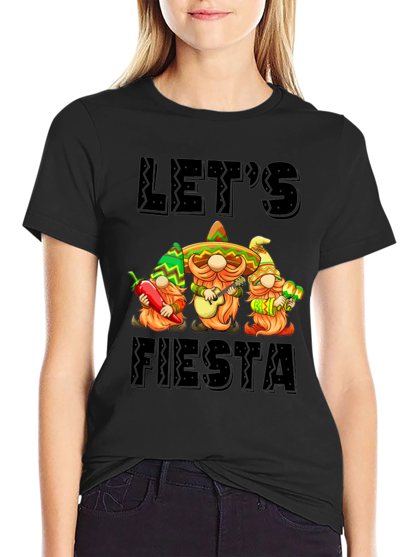 Lets Fiesta Gnome Graphic Tee