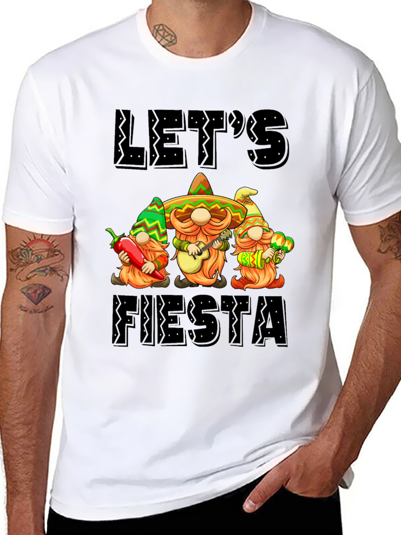 Lets Fiesta Gnome Graphic Tee