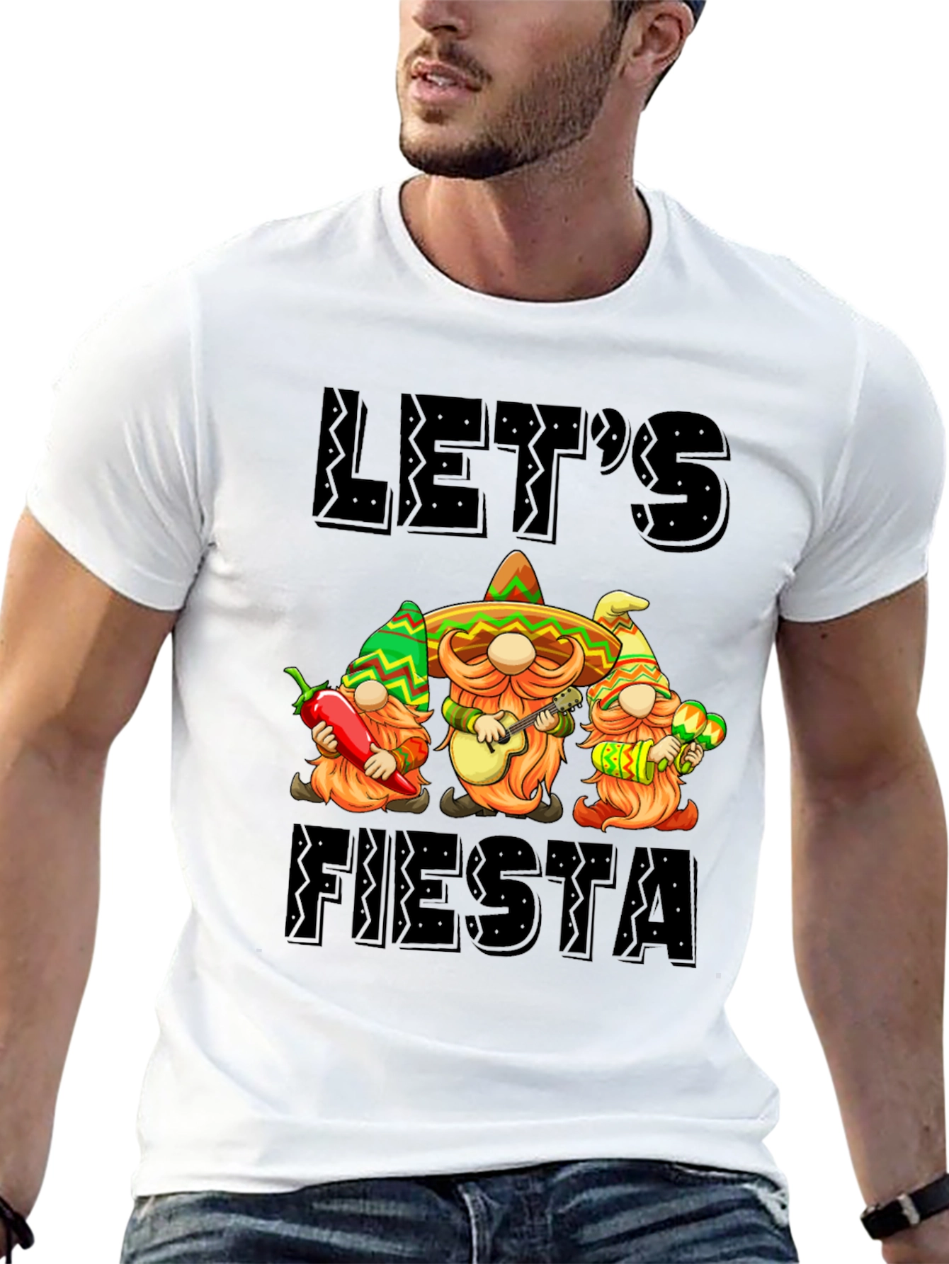 Lets Fiesta Gnome Graphic Tee