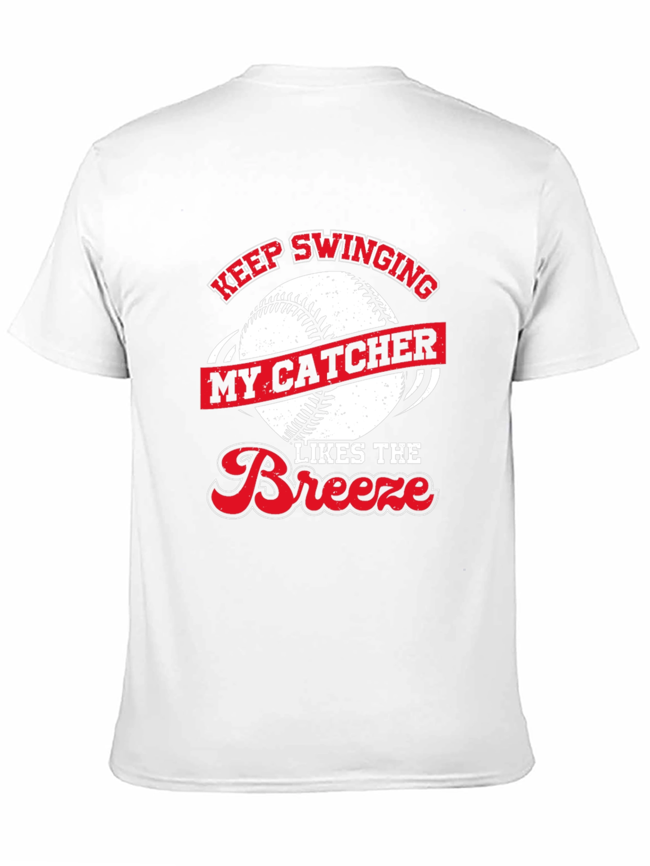 Keep Swinging Baseball Catcher Novelty T-Shirt
