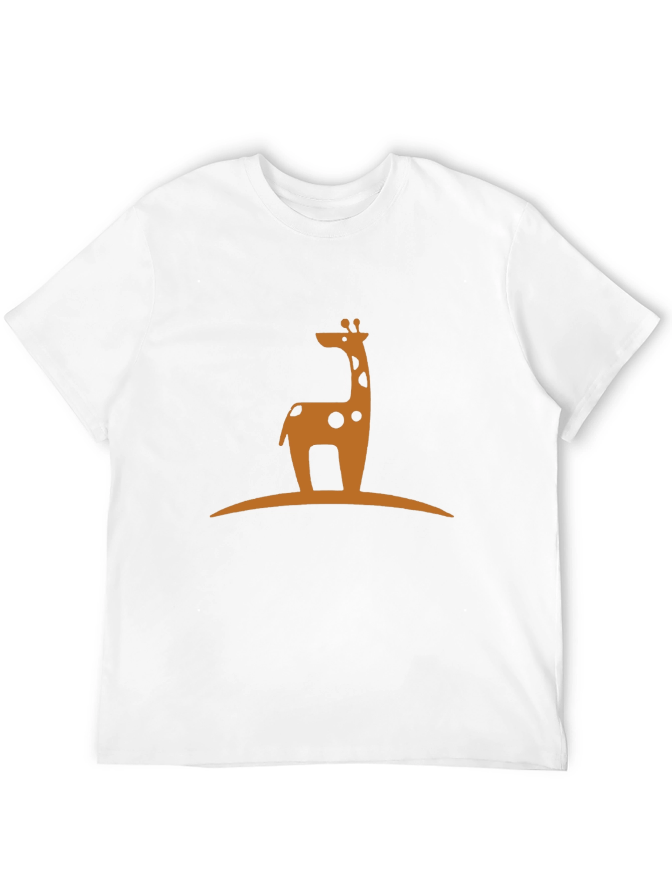 Giraffe Silhouette Graphic T-Shirt - Black